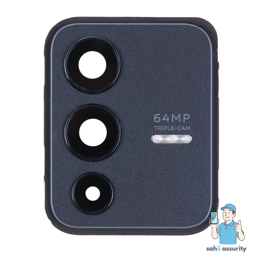 Camera Lens Glass with Frame for Vivo V23 5G Black